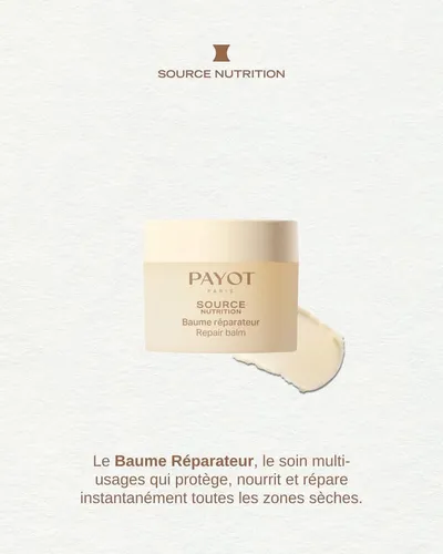 🐝 Bienvenue au cœur de la ruche 🍯

PAYOT dévoile Source Nutrition, une nouvelle gamme experte dédiée aux peaux sèches à très sèches.
Inspirée par les trésors de la nature ; miel de mimosa, gelée royale, cire d’abeille et céramides de carthame, elle nourrit, répare et protège intensément la peau.
 
Un rituel sensoriel en 3 soins irrésistibles :
✨ Crème Nourrissante 
✨ Baume Réparateur
✨ Huile à Lèvres
 
💛 La ruche n’a jamais été aussi généreuse.

🐝
#Payot #SourceNutrition #BeePower #HoneyCare #NaturalSkincare #DrySkinRelief #GlowingSkin #CleanBeauty #BeeInspired #HoneyLovers #institutdebeauté #beaute #miel